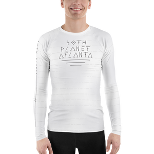 Men's White Belt Broken Rash Guard