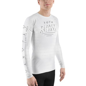 Men's White Belt Broken Rash Guard