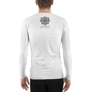 Men's White Belt Broken Rash Guard